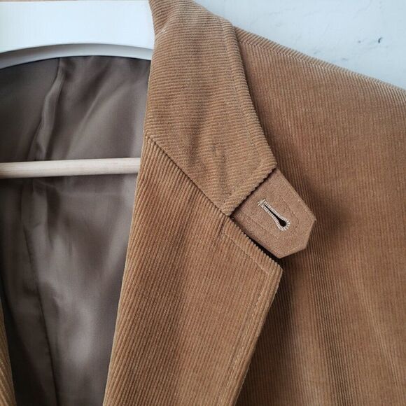 Cambridge Classics VTG Corduroy Blazer Jacket Size 44 Reg Elbow Patch Chin Strap - Picture 5 of 12